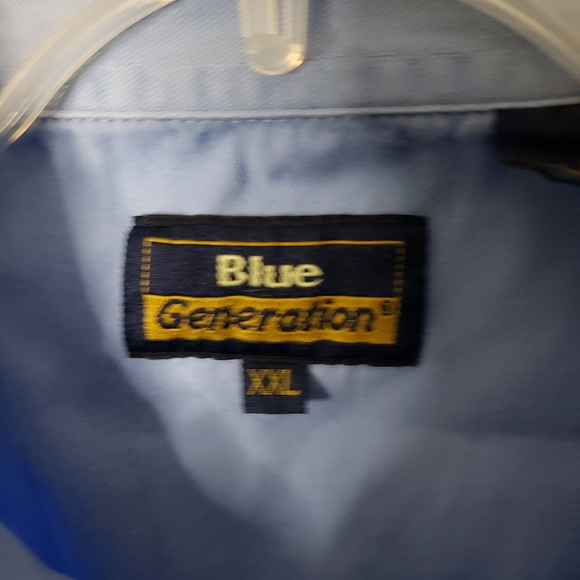 Blue Generation Short Sleeve Button-Up Mens Shirt Sz XXL 100% Cotton Embroidered - Picture 3 of 8